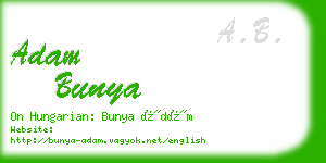 adam bunya business card